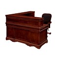 DMI Office Rue de Lyon 44 Wood/Veneer Right Reception Desk with File/File Return, Ruby Cabernet