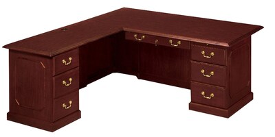DMI Office Furniture Governors 735056 30 Laminate Left Executive L Desk, Mahogany