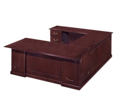 DMI Office Furniture Governors 735058 30 Laminate Left Executive U Desk, Mahogany