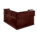 DMI Office Furniture Governors 7350655 44 Laminate Right Reception L Desk, Mahogany