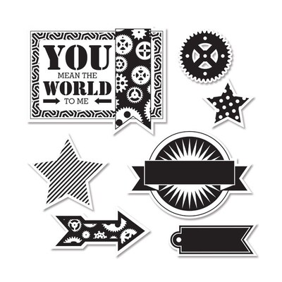 Sizzix All About A Boy Framelits Die Set 0.87 x 1- 2.62 x 2 (659030)