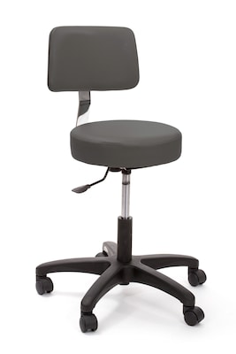 Brandt Econobuoy 13422 14 Pneumatic Stool with Backrest, Charcoal