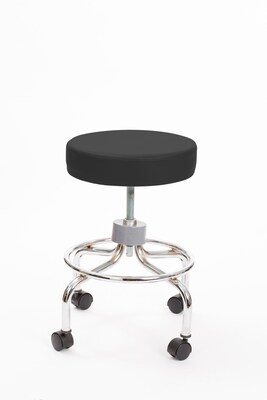 Brandt 22211 Revolving Stool with Footrest, Black