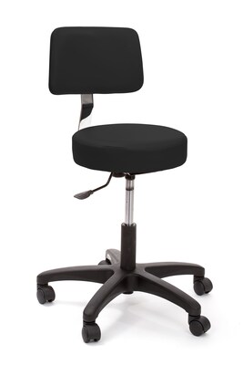 Brandt Econobuoy 13422 14 Pneumatic Stool with Backrest, Black