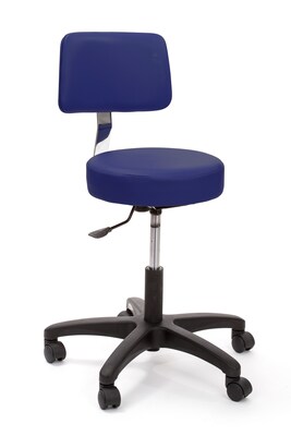 Brandt Econobuoy 13422 14 Pneumatic Stool with Backrest, Slate Blue