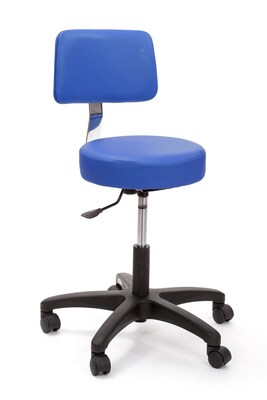 Brandt Econobuoy 13422 14 Pneumatic Stool with Backrest, Space Blue