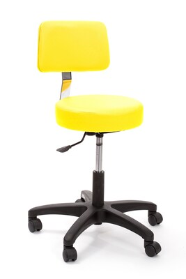 Brandt Econobuoy 13422 14 Pneumatic Stool with Backrest, Lemon