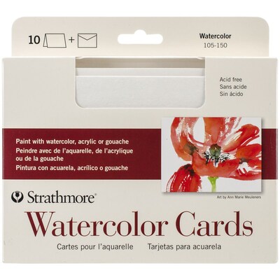 Pro-Art® Strathmore 5 x 7 Cold Press Watercolor Cards, 10/Pack, 10/Pack