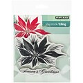 Penny Black® 5 x 7 1/2 Sheet Cling Rubber Stamp; Red Star, 2/Pack