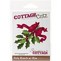 CottageCutz® Universal Steel Die, Holly Branch With Bow