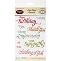 Justrite Papercraft® 4 x 6 Clear Stamp Set, Extra Grand Sentiments, 18/Pack
