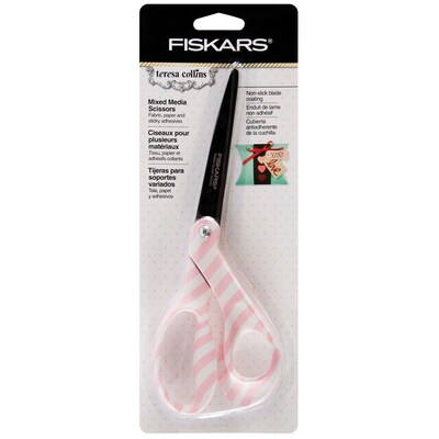 Fiskars® Teresa Collins Non-Stick Scissor, 8, Pink/White