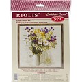 RIOLIS® 15 Count Counted Cross Stitch Kit, 17 3/4 x 17 3/4, Wildflowers