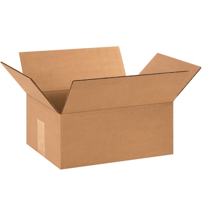 10 x 7 x 3 Standard Corrugated Shipping Box, 200#/ECT, 25/Bundle (1073)