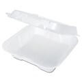 GENPAK Hinged Lid Foam Carryout Containers, White