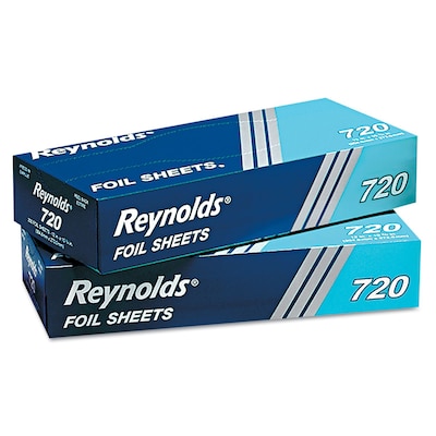 Reynolds® Wrap 720 Pop-Up Interfolded Aluminum Foil Sheets, 12 x 10 3/4, Silver, 200 Sheets/Box, 12