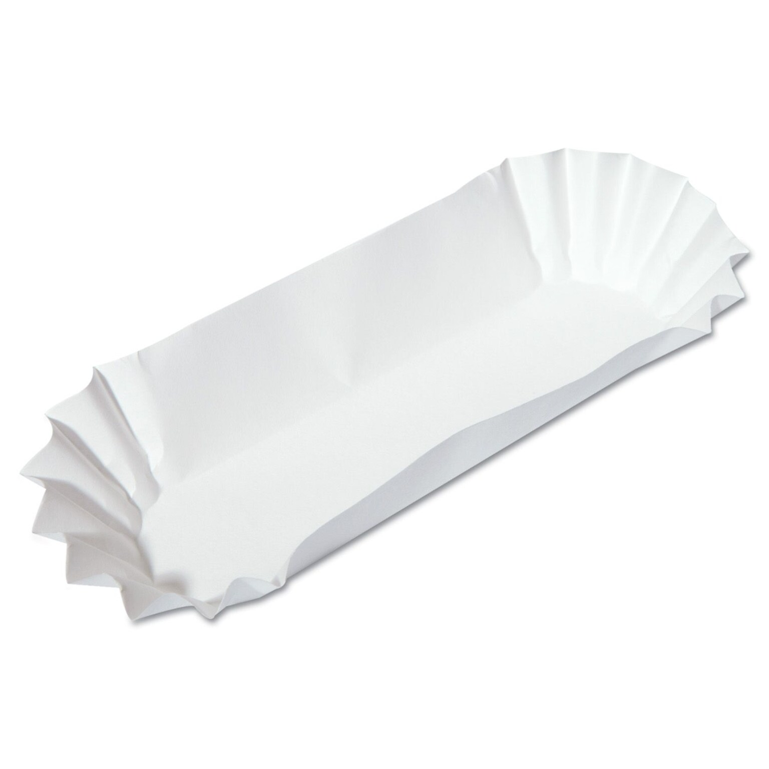 HOFFMASTER Hot Dog Trays, 2H x 6W x 2D, White, 500/Sleeve, 6 Sleeves/Carton