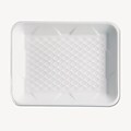 Genpak® Supermarket Tray, Foam, White, 9-1/4x7-1/4x1-1/4, 125/Bag