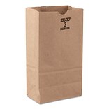 S & G Packaging Extra Heavy Duty Kraft Grocery Paper Bag, 8.56 x 4.75 x 2.94, Brown, 500/Pack