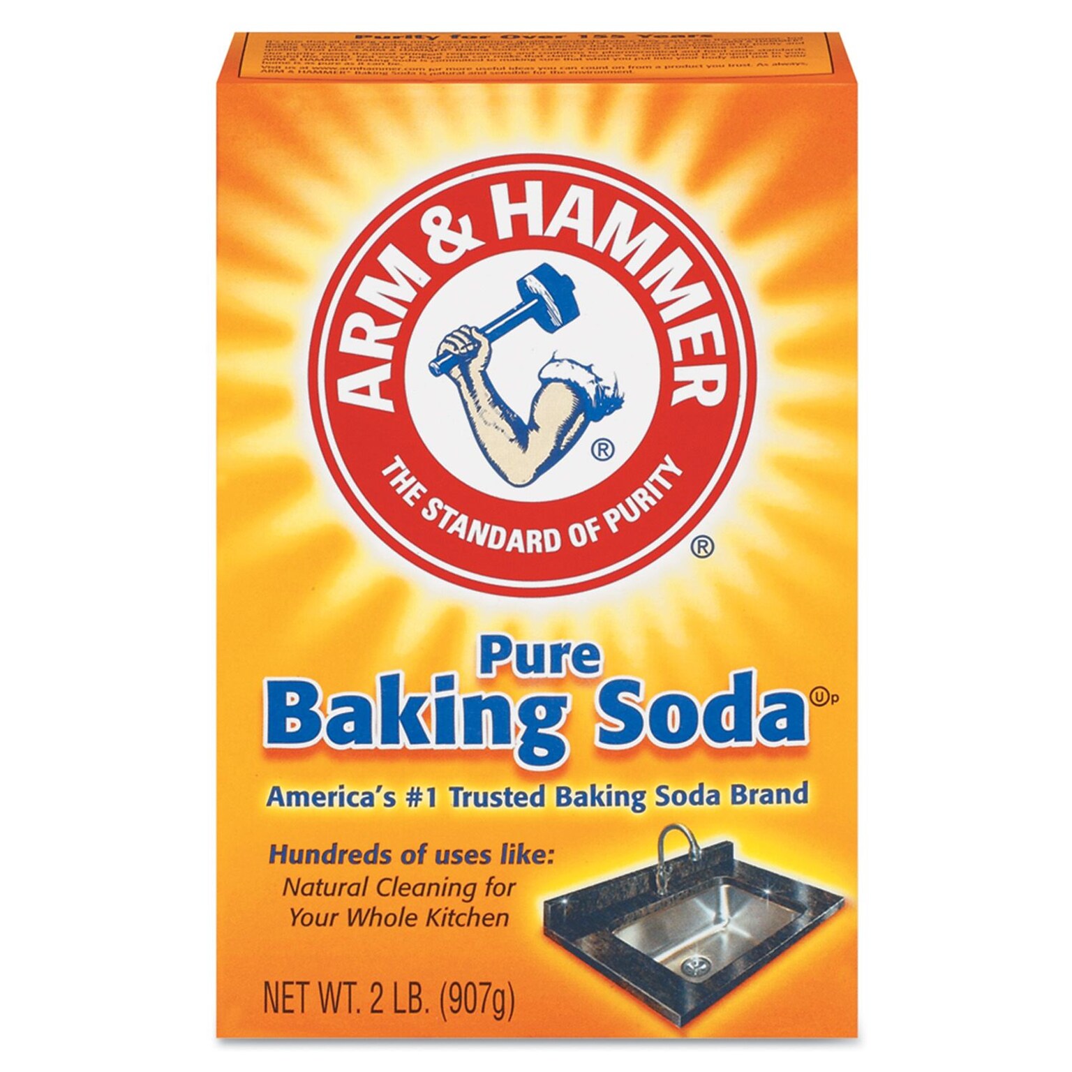 Arm & Hammer Pure Baking Soda, 2 Lbs, 12/CT (CDC33200-01140)