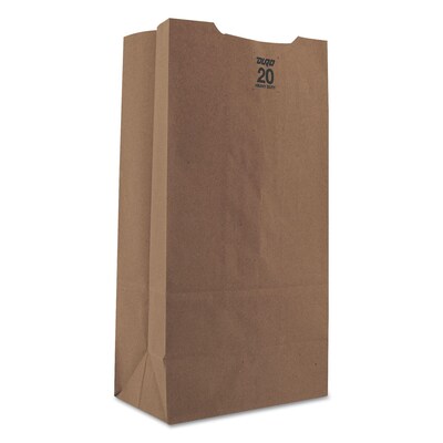 S & G PACKAGING Heavy-Duty Kraft Paper Bag, 16-1/8H x 8-1/4W x 5-5/16D, Brown, 500/Bundle (BAG GH20)