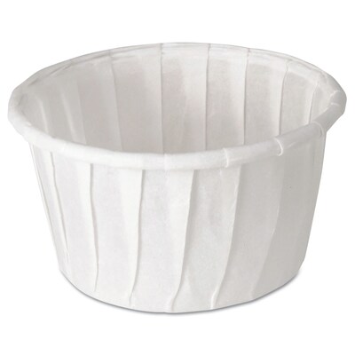 Solo Paper Souffles 1.25 oz., White, 5000/Carton (125-2050) (125-2050)