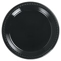 HUHTAMAKI FOODSERVICE Plastic Round Plate 10.25, Black