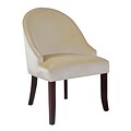 CorLiving™ Antonio Velvet Fabric Accent Chair, Soft Cream