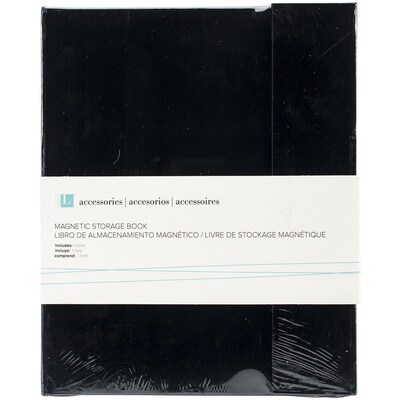 Lifestyles® Magnetic Storage Book, Black, 8 x 10