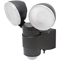 Maxsa® Battery Powered Motion Activated Dual Head LED Security Spotlight; Black