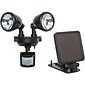 Maxsa® Solar Powered Motion Activated Dual Head LED Security Spotlight; Black