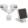 Maxsa® Solar Powered Motion Activated Dual Head LED Security Spotlight; White