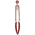 Starfrit® 9 Silicone Tongs; Red