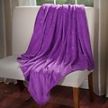 Everyday Home 66-66PU Soft Velvet Fleece Throw, Purple