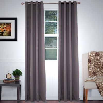 Lavish Home 63-78-T 84 Blackout Grommet Curtain Panel, Taupe