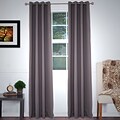 Lavish Home 63-78-T-2 84 Taupe Grommet Curtain Panel, Set of 2