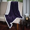 Lavish Home 61-00011-P Plush Throw, Purple