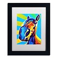 Trademark Fine Art ALI0595-B1114MF Chips by DawgArt 14 x 11 Framed Art, White Matted