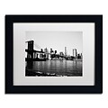 Trademark Fine Art AM0007-B1114MF Brooklyn Bridge III by Ariane Moshayedi 11x14 FRM Art, WHT MTD