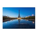 Trademark Fine Art Blue Hour in Front of the Eiffel Tower by Mathieu Rivrin 16x24 FRMLS Art
