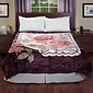 Lavish Home 66-B2441 Rose Heavy Thick Plush Mink Blanket