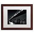 Trademark Fine Art WAP0113-W1620MF Manhattan Bridge by Katherine Gendreau 16x20 FRM Art, WHT MTD