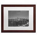 Trademark Fine Art AM0218-W1620MF City From A Far II by Ariane Moshayedi 16x20 FRM Art, WHT MTD