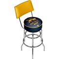 Trademark Global VAF VAF1100-DP Steel Padded Swivel Bar Stool with Back, Detroit Panthers