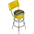 Trademark Global Waffle House AR1100-WAFF-C Steel Padded Swivel Bar Stool, Checkered