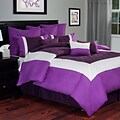 Lavish Home 66-0014-K-P King 10-Piece Comforter Set, Purple, 10/Set