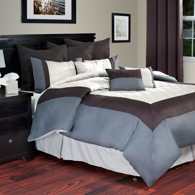 Lavish Home 66-0014-K-I King 10-Piece Comforter Set, Ivory, 10/Set