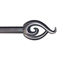 Lavish Home 63-19509-PE 0.75 Flame Curtain Rod, Pewter