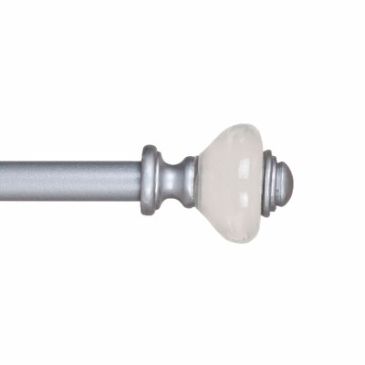 Lavish Home 63-5003-SI 0.75 Resin Curtain Rod, Silver