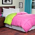 Lavish Home 64-14-K-PSG King Reversible Down Alternative Comforter, Pink/Lime